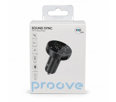 FM-трансмітер Proove Sound Sync Bluetooth для автомобіля FM-трансмітер Proove Sound Sync Bluetooth для автомобіля