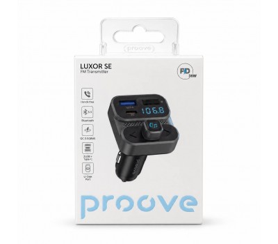 FM-трансмиттер автомобильный Proove Luxor SE с Bluetooth и USB FM-трансмиттер автомобильный Proove Luxor SE с Bluetooth и USB