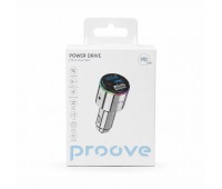 FM-трансмиттер автомобильный Proove Power Drive 30W Bluetooth 5.3, USB/Type-C, PD/QC 3.0, AUX, MicroSD, серебристый