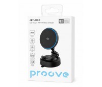 Магнитный автомобильный держатель с беспроводной зарядкой Proove Jetlock Qi2 25W, черный Магнитный автомобильный держатель с беспроводной зарядкой Proove Jetlock Qi2 25W, черный