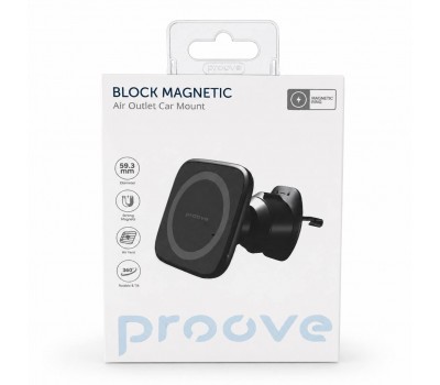 Магнітний тримач для телефону Proove Block Magnetic Air Outlet Car Mount