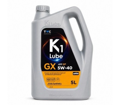 Моторное масло K1 Lube GX 5W-40 API SP синтетическое, 5 л
