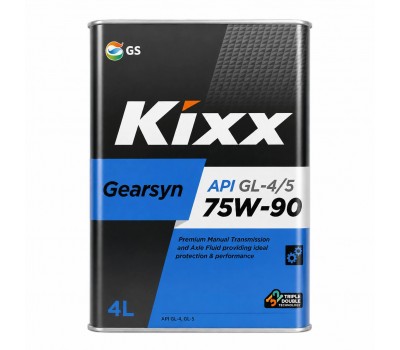 Трансмиссионное масло Kixx GearSyn 75W-90 API GL-4/GL-5, 4 л Трансмиссионное масло Kixx GearSyn 75W-90 API GL-4/GL-5, 4 л