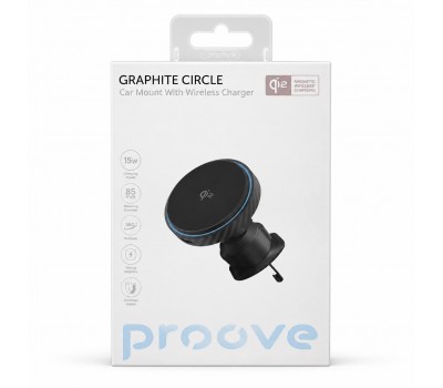 Магнітний автомобільний тримач Proove Graphite Circle Qi2 15W