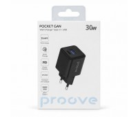 Сетевое зарядное устройство Proove Pocket GaN 30W Type-C + USB Сетевое зарядное устройство Proove Pocket GaN 30W Type-C + USB