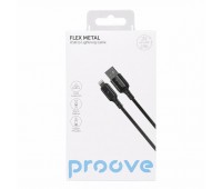 Кабель Proove Flex Metal USB to Lightning 1 м 2.4A,Черный
