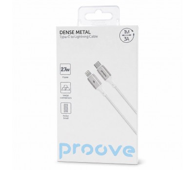 Кабель Proove Dense Metal Type-C to Lightning 1 м 27W 3A