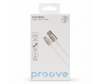 Кабель Proove Flex Metal USB to Type-C 1 м, 3A, белый Кабель Proove Flex Metal USB to Type-C 1 м, 3A, белый
