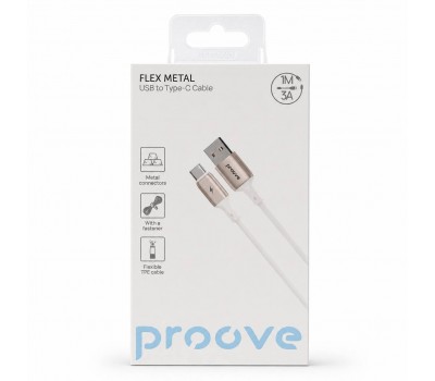 Кабель Proove Flex Metal USB to Type-C 1 м 3A
