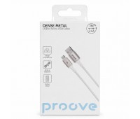 Кабель Proove Dense Metal USB to Micro USB 1 м 2.4A, белый Кабель Proove Dense Metal USB to Micro USB 1 м 2.4A, белый