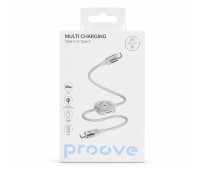 Кабель Proove Multi Charging Type-C to Type-C 1 м 3A 60W с магнитной беспроводной зарядкой, белый Кабель Proove Multi Charging Type-C to Type-C 1 м 3A 60W с магнитной беспроводной зарядкой, белый