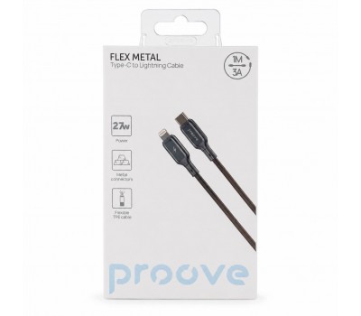 Кабель Proove Flex Metal Type-C – Lightning 1 м 27W 3A Кабель Proove Flex Metal Type-C – Lightning 1 м 27W 3A
