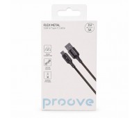 Кабель Proove Flex Metal USB – Type-C 1 м, 3A, чёрный Кабель Proove Flex Metal USB – Type-C 1 м, 3A, чёрный