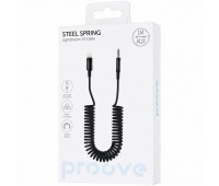 Аудиокабель Proove Steel Spring Lightning to 3.5 мм AUX 0,45–1 м Black черный (ACSS00005101)