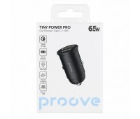 Автомобильное зарядное устройство Proove Tiny Power Pro 65W Type-C + USB, PD/QC, черное