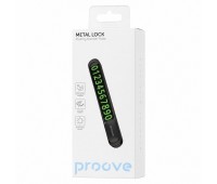 Парковочная автовизитка Proove Metal Lock Parking Number Plate с номером телефона, темно-серая